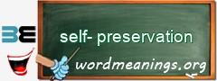 WordMeaning blackboard for self-preservation